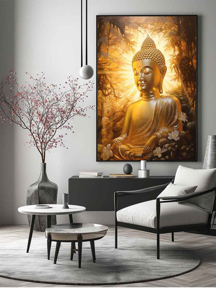 Buddha Gold Art Print