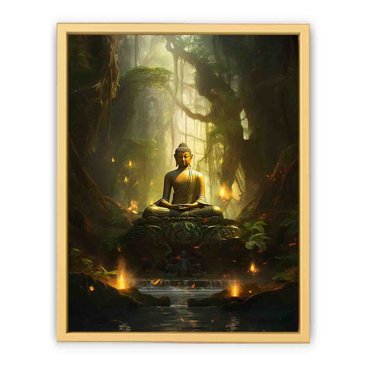 Buddha Meditation Painting framed Print