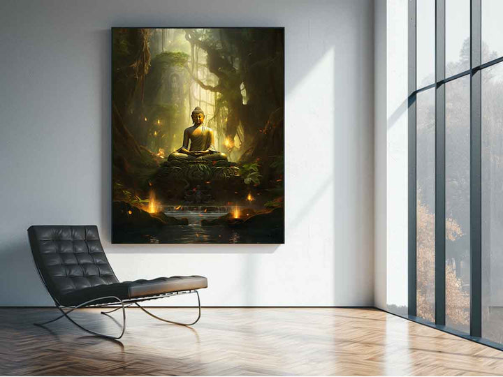 Buddha Meditation Painting Art Print