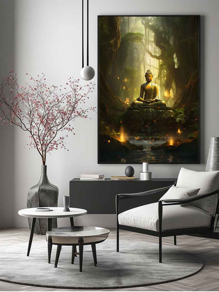 Buddha Meditation Painting Art Print