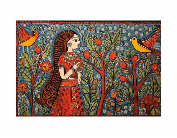 Madhubani Brids Painting