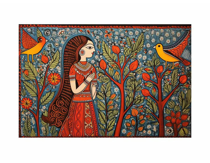 Madhubani Brids Painting