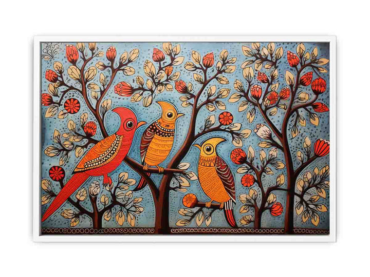 Madhubani Brids Art  Painting