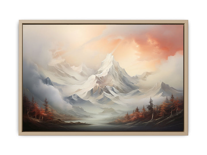 White Mountian Print framed Print