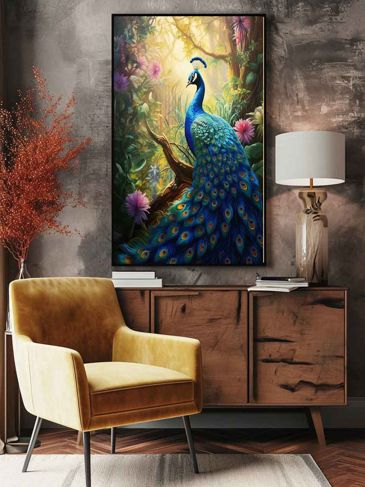 Beautiful Peacock Painting Art Print