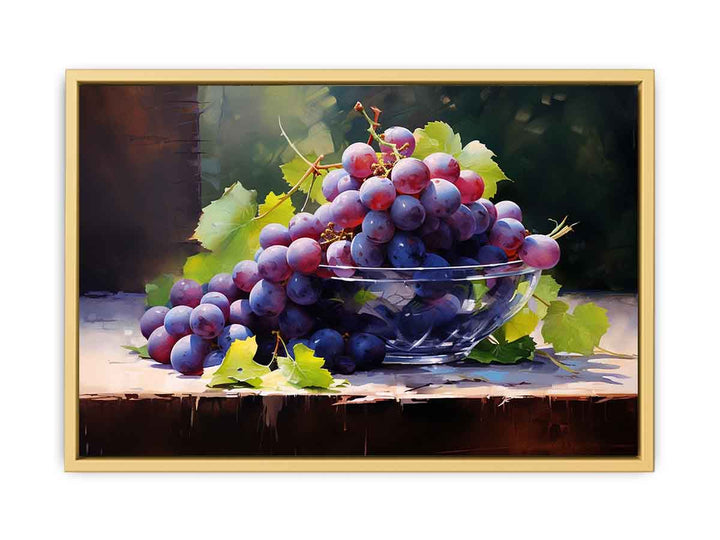 Black Grapes Painting framed Print