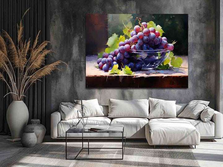 Black Grapes Painting Art Print