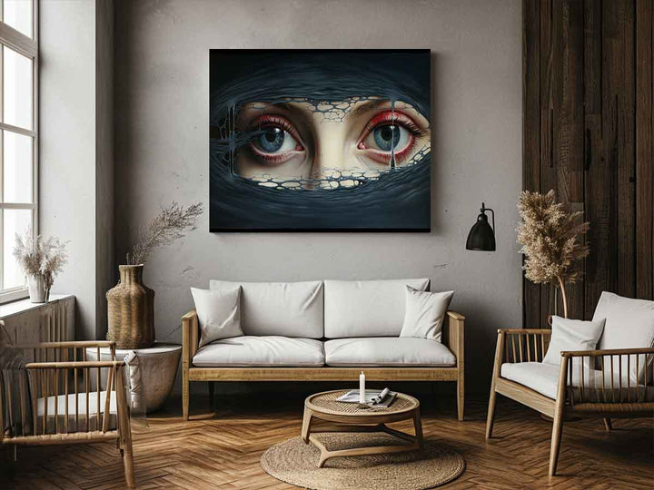 Deep Eye Illusion Painting Art Print