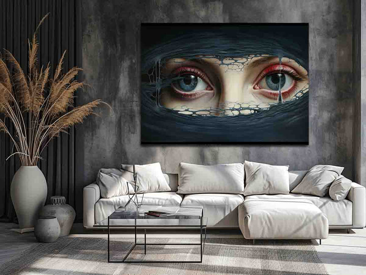 Deep Eye Illusion Painting Art Print