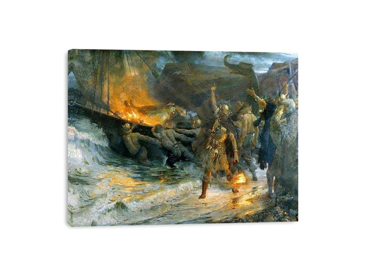 Funeral of a Viking Canvas Print