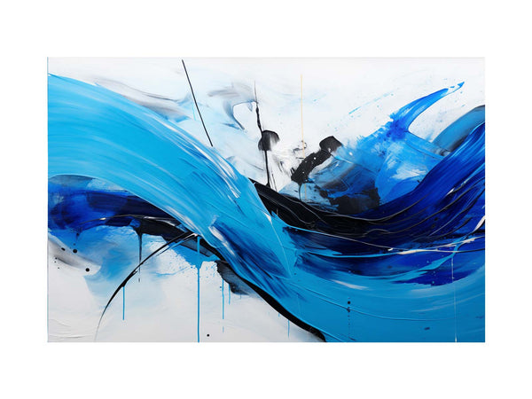 Black Blue Art Painting 