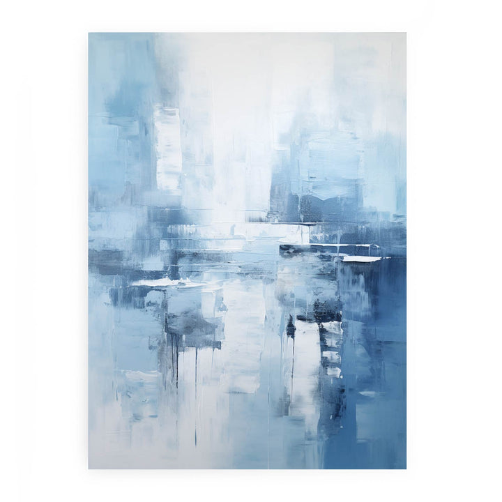 Grey Blue Abstract Painting