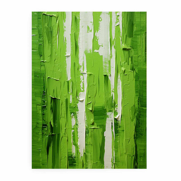 Green Knife Abstract Art Painting