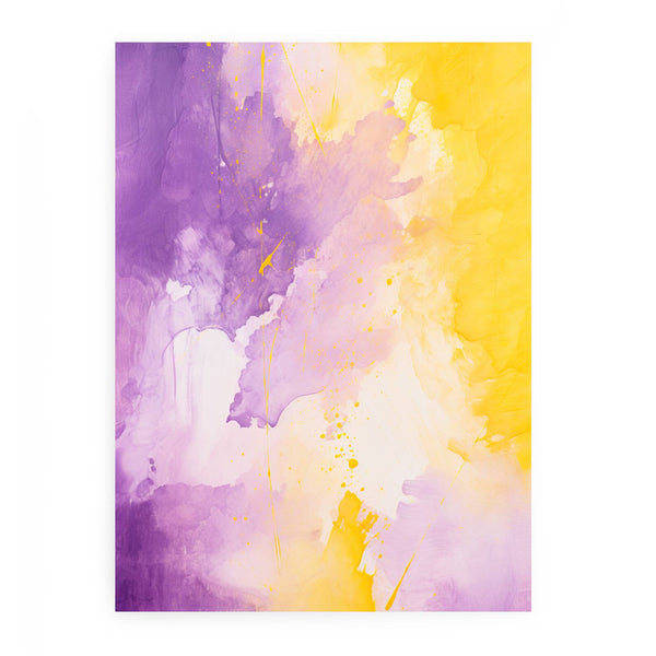 Yellow Purple Abstract Painting