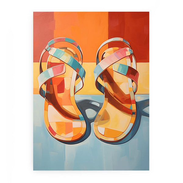 Modern Art Slippers Painting 