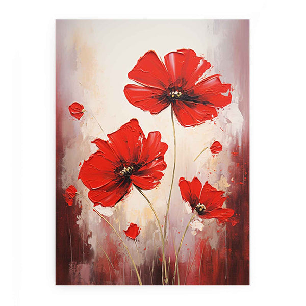 Red Flower Modern Painting 