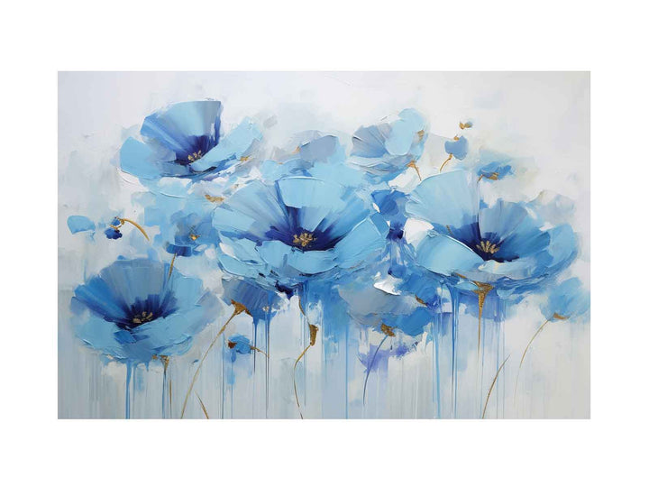 Blue Flower Modern Art  Painting 