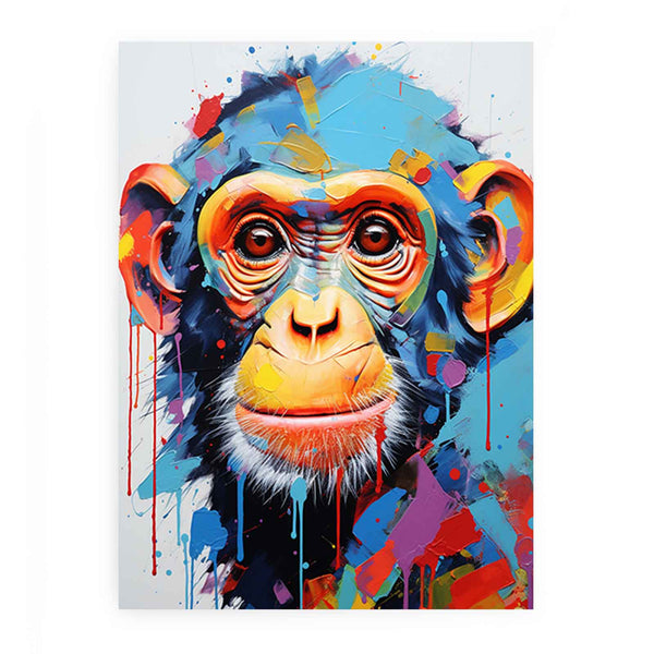 Monkey  with Headphones Art