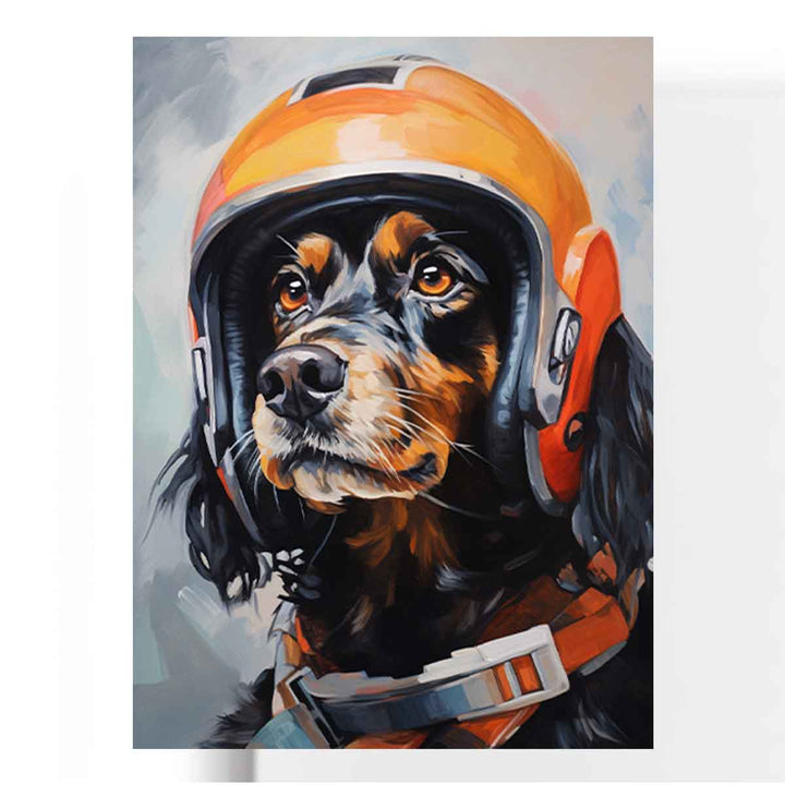 Modern Dog Helmet Art Painting