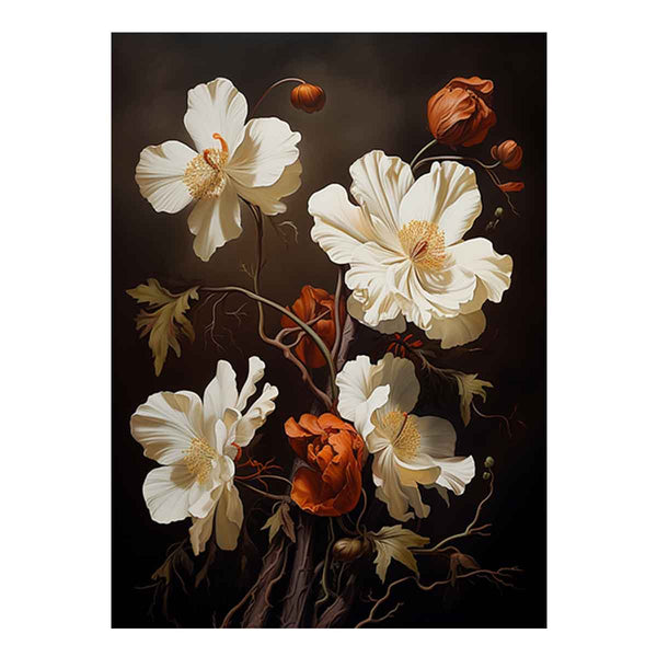 Brown Flower Art Painting 