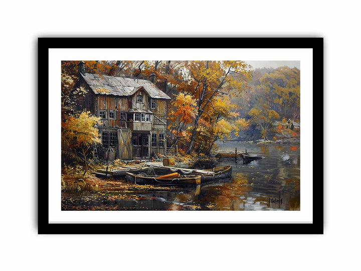 House in Kashmir  Art Print