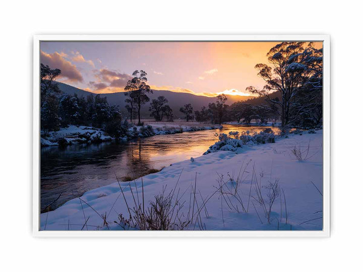 River Sundown Framed Print