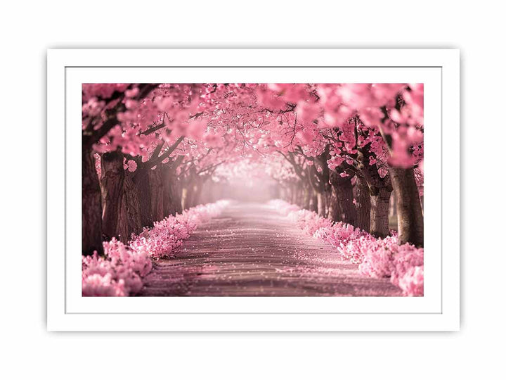 Cherry Blossom Path Streched canvas