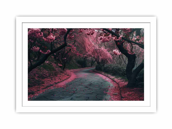 Cherry Blossom Path Streched canvas