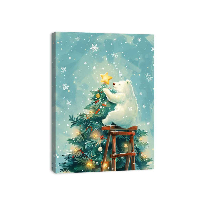 Christmas Bear Canvas Print