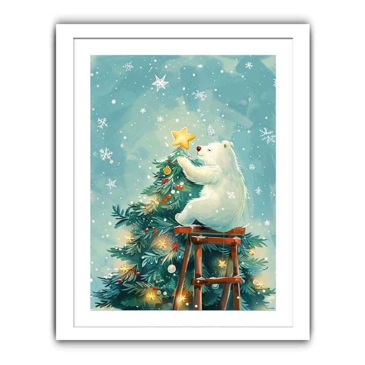 Christmas Bear Streched canvas
