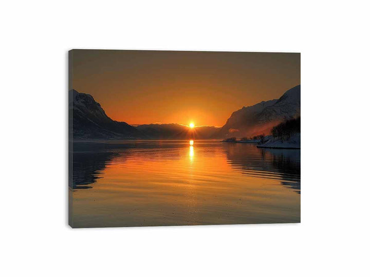 Midhnight Sun in Norway Canvas Print