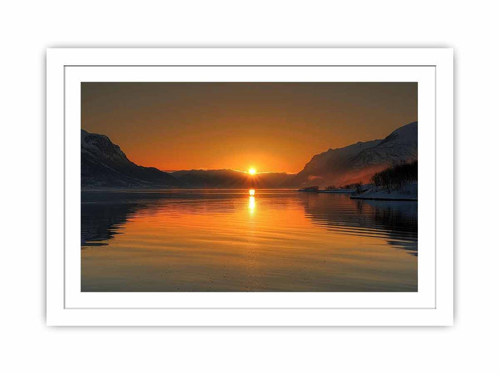Midhnight Sun in Norway Streched canvas