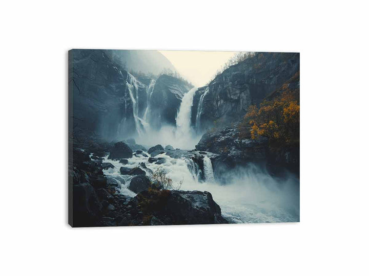 Langfoss Waterfall Canvas Print