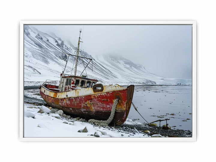 Winter Fishing Framed Print