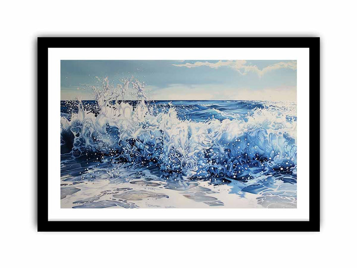 Splashing Waves  Art Print