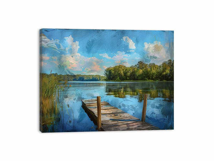 River Dock Canvas Print