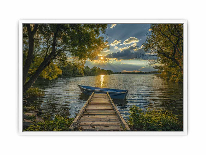 River Dock Framed Print