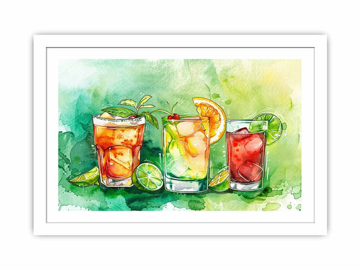 Summar Cocktails Streched canvas