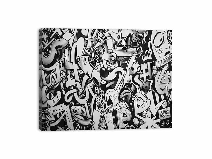 Cartoon Graffiti Canvas Print