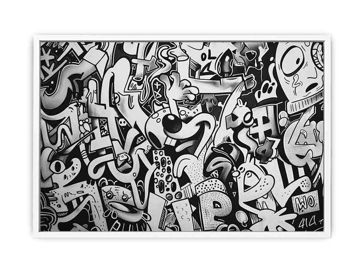 Cartoon Graffiti Framed Print