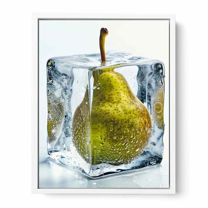 Pear  in Ice Framed Print