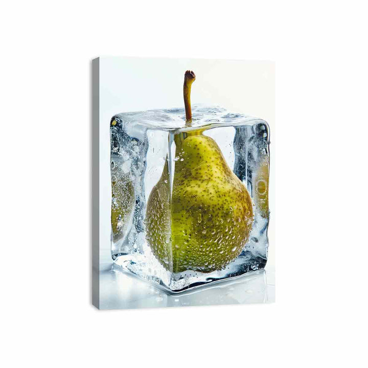Pear  in Ice Canvas Print