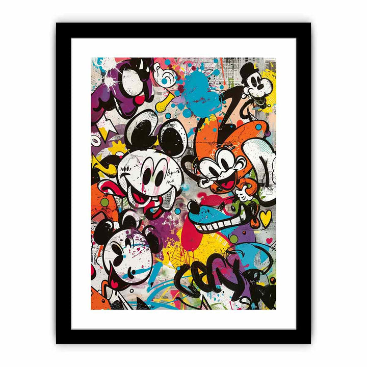 Cartoon Gafiti  Art Print