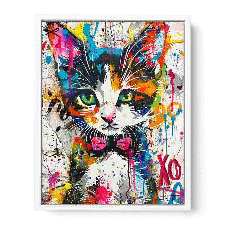 XOXO Cat Framed Print