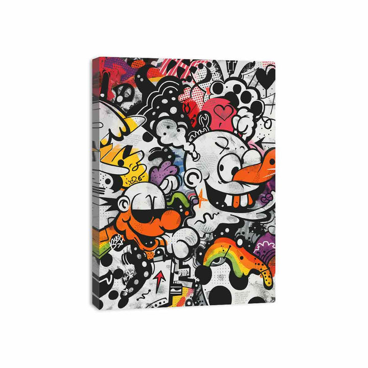 Cartoon Gafiti Canvas Print