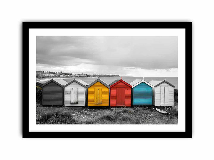 Brighton Bathing Boxes  Art Print