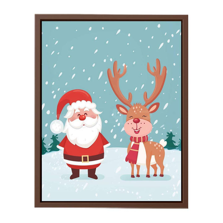 Santa & Reindeer  Poster
