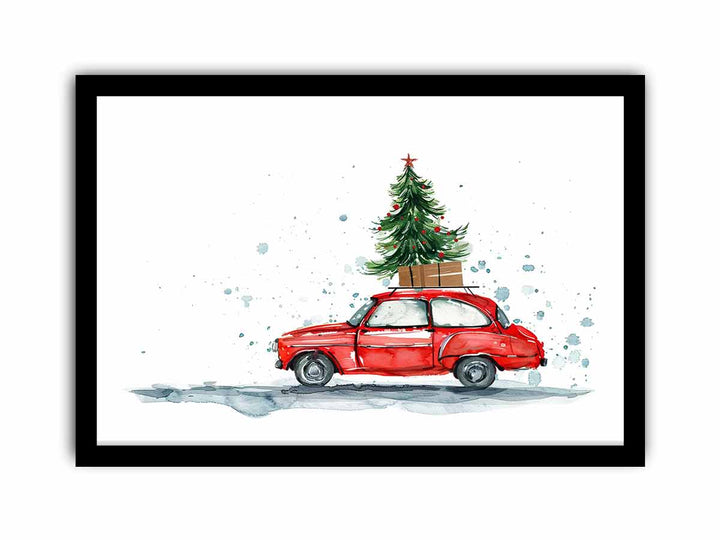 Christmas Car  Art Print