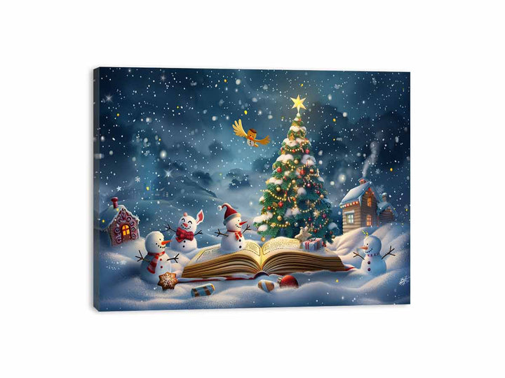 Christmas Tree Landscape Canvas Print