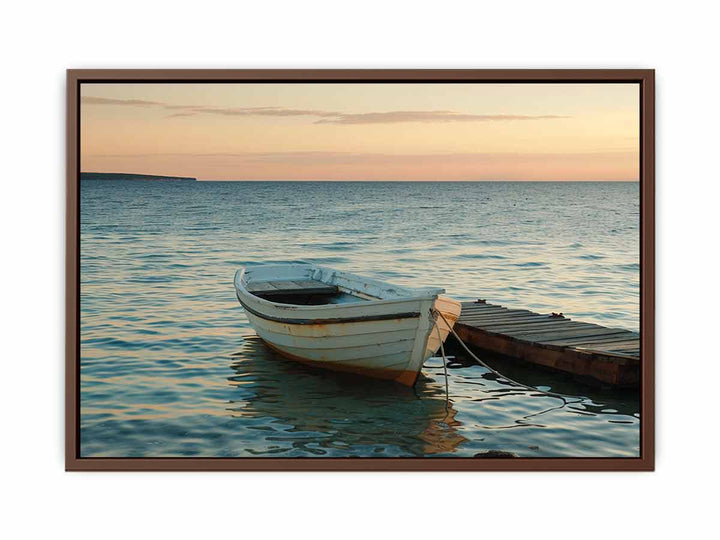 Boat by the Jetty  Poster